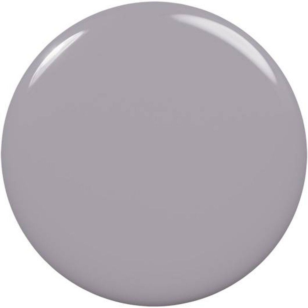 Essie nagellakkleur licht lavendel op ronde ondergrond.