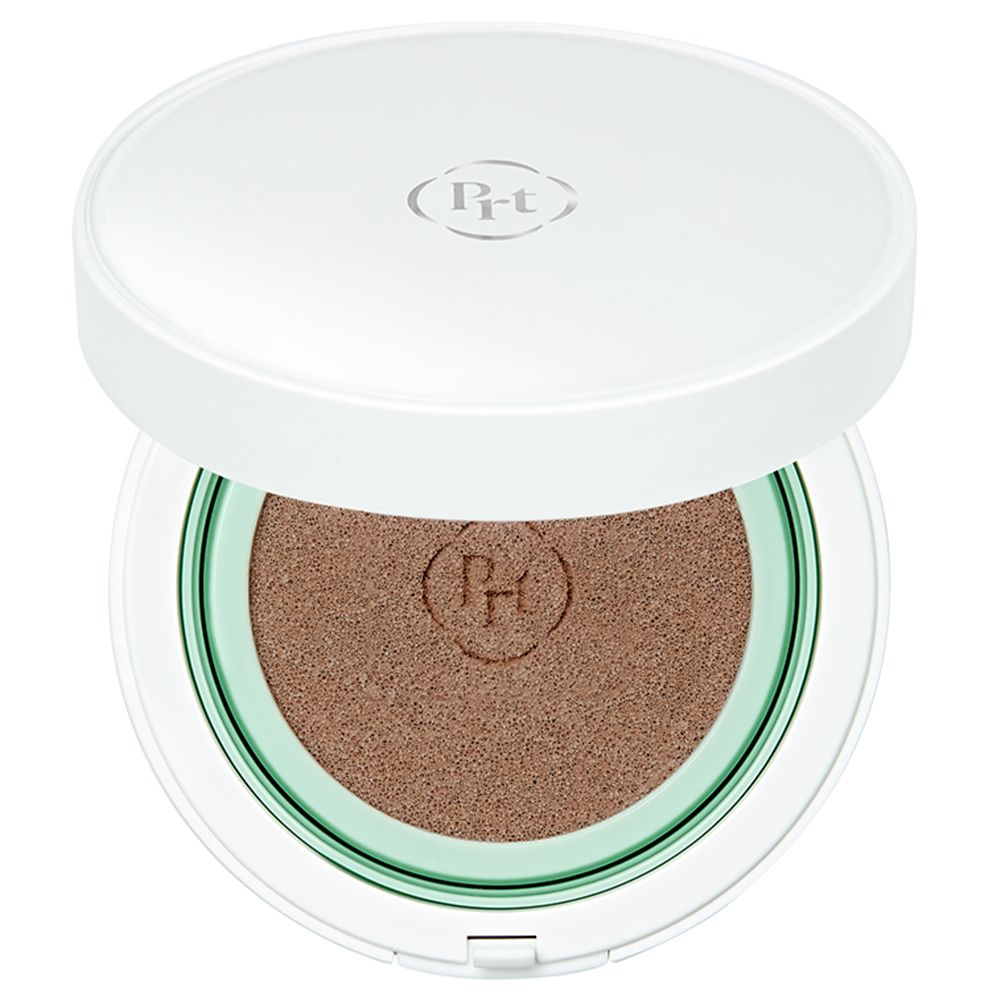 Open BB Cushion houder met bruine spons en logo.