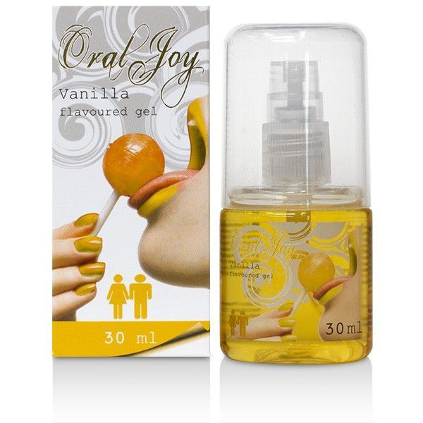 Cobeco Oral Joy Vanilla: Smaakgel in 30ml fles met pompdispenser, in beschermhoes.