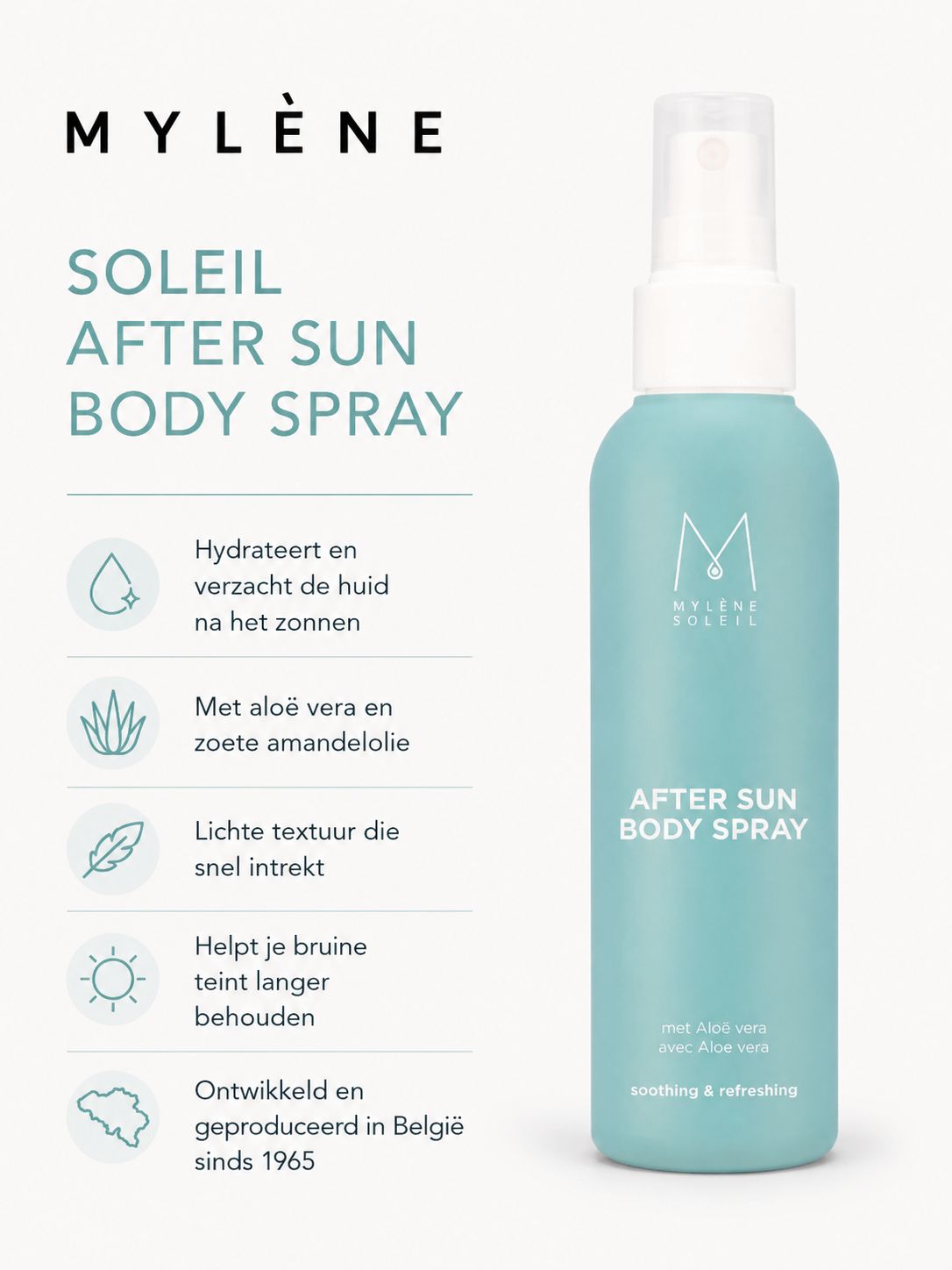 Mylène Soleil After Sun Body Spray | Hydraterende aftersun spray