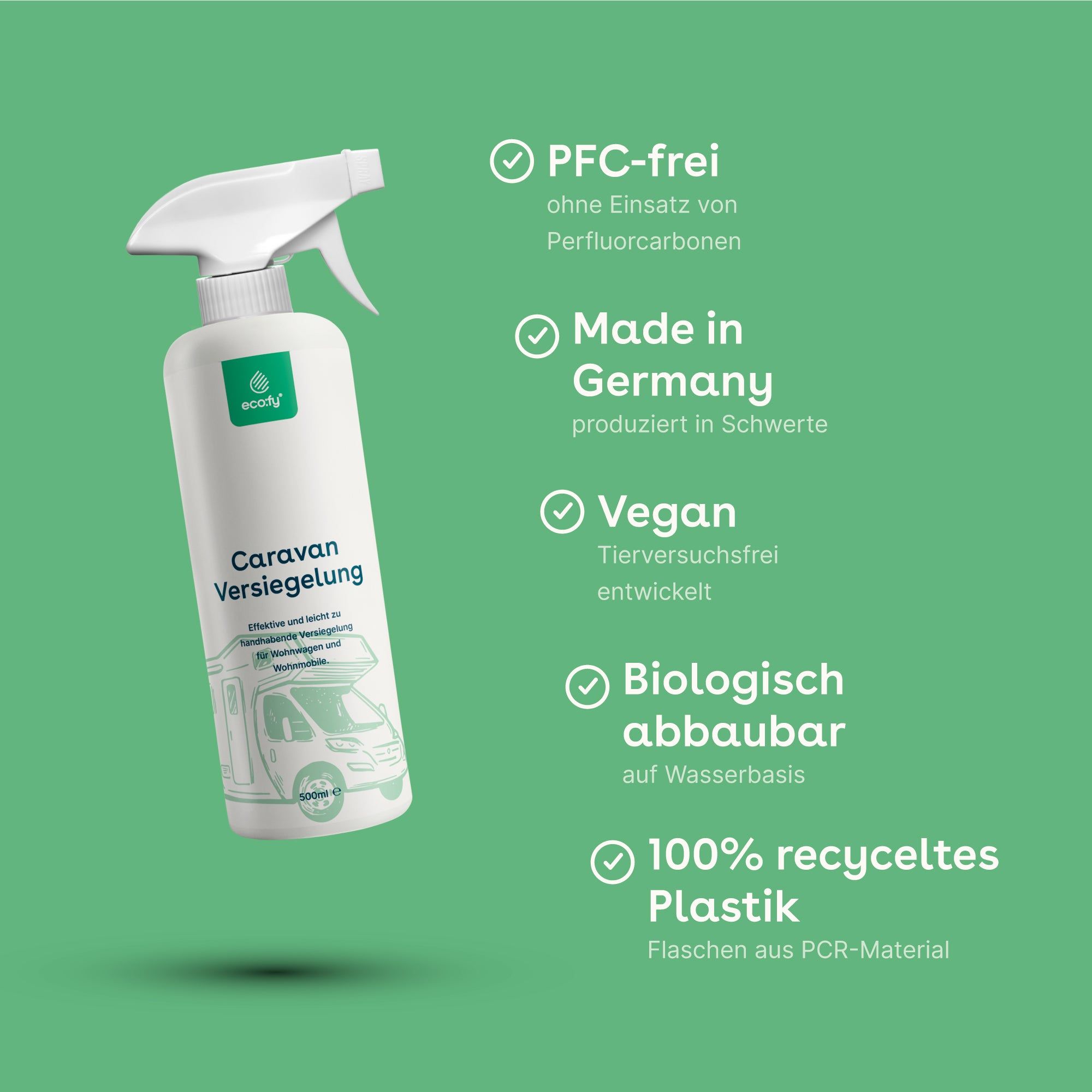eco:fy® Vitrification de la caravane • protection contre la pluie et la saleté