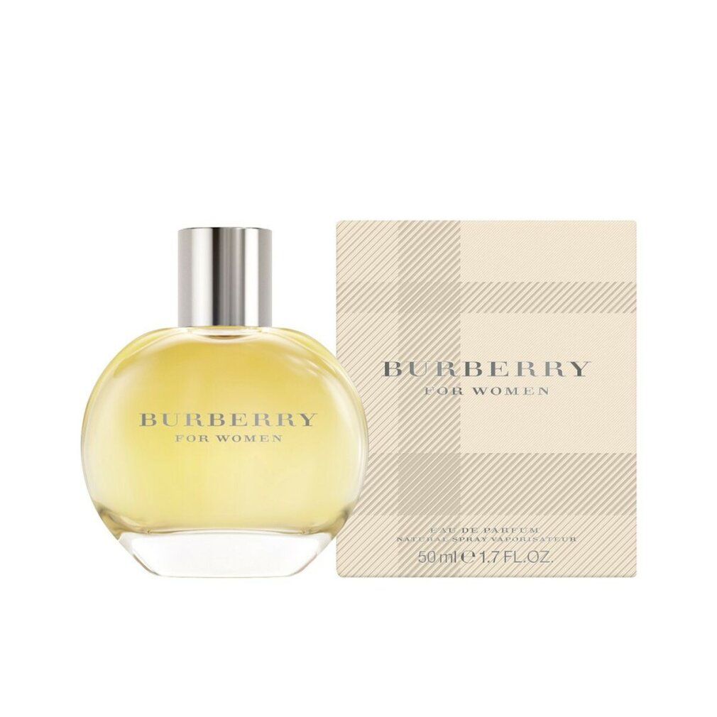 Burberry for Women Eau de Parfum 50ml avec boîte, vue latérale.