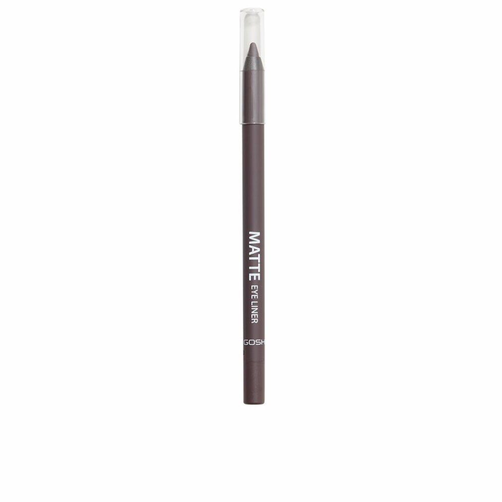 Bruine Gosh Matte Eyeliner. Opschrift "MATTE EYE LINER" en "GOSH". Met transparante dop.