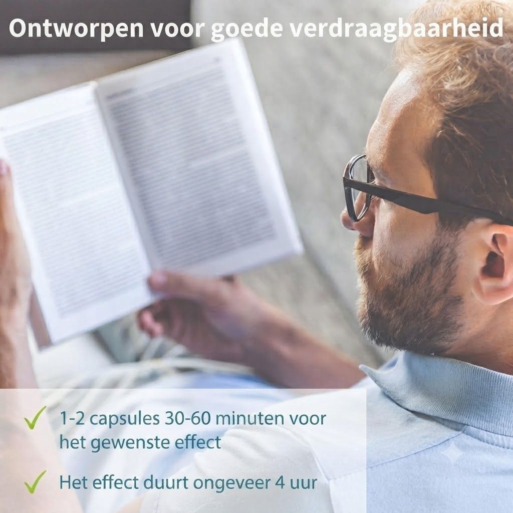 Multi-actie formule: Vitamine B, Zink, Koper, Cafeïne, Taurine, L-Tyrosine, L-Theanine.