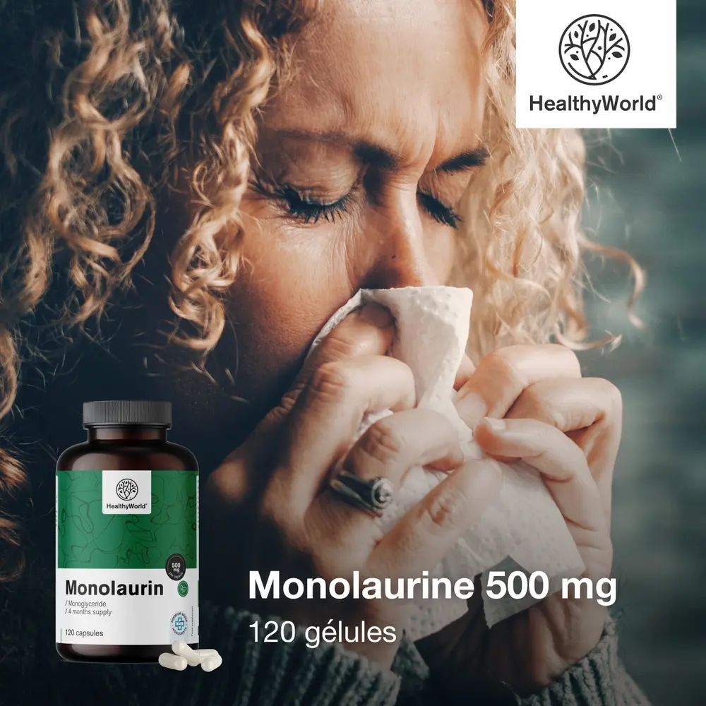 Monolaurine 500 mg, 120 gélules, recherches scientifiques.