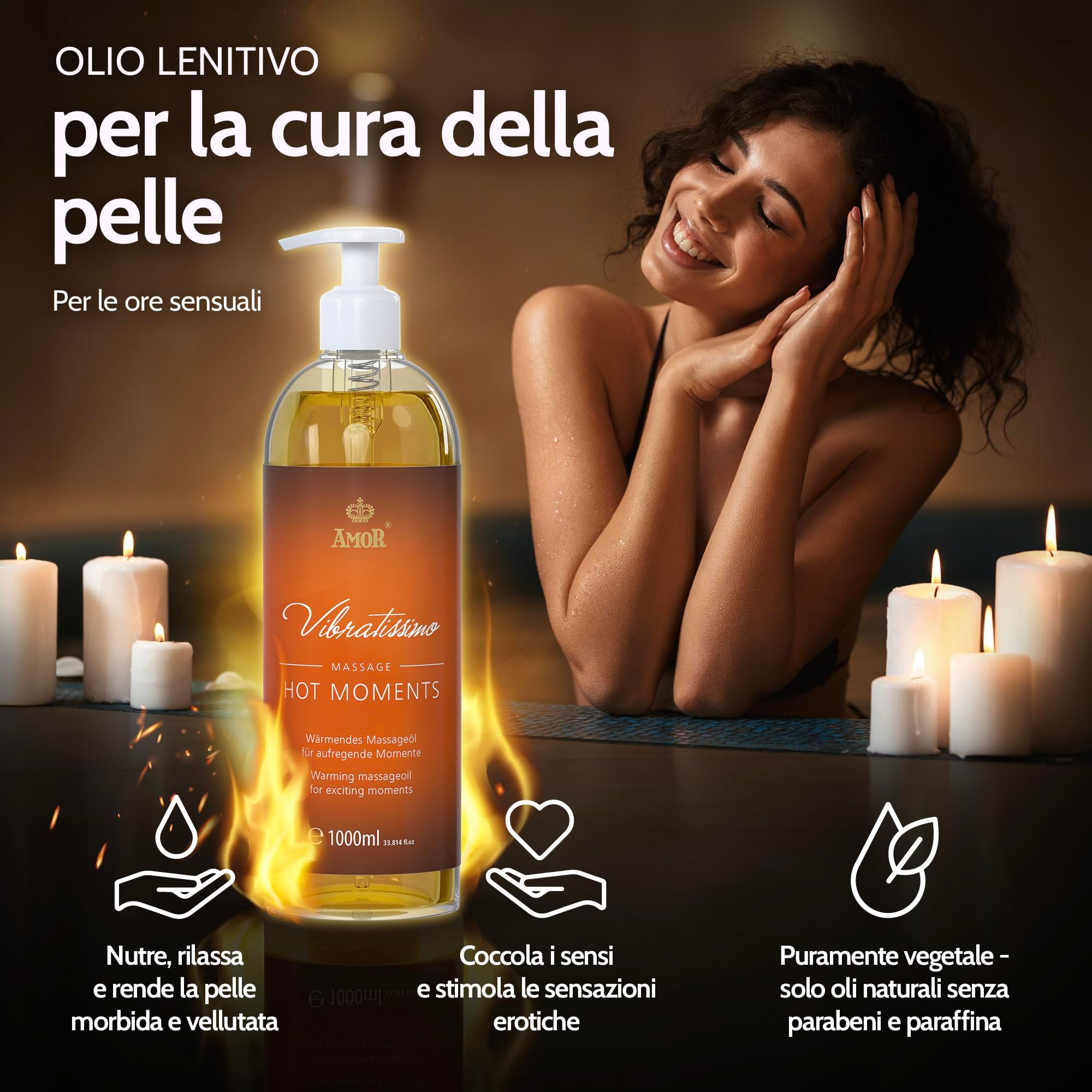 Vibratissimo Huile de Massage Hot Moments