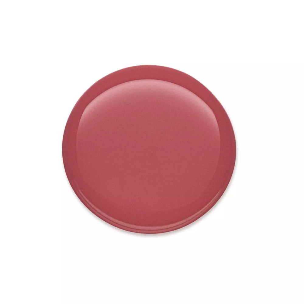 Tache ronde de vernis à ongles rose. Surface brillante. Teinte : couleur des ongles.