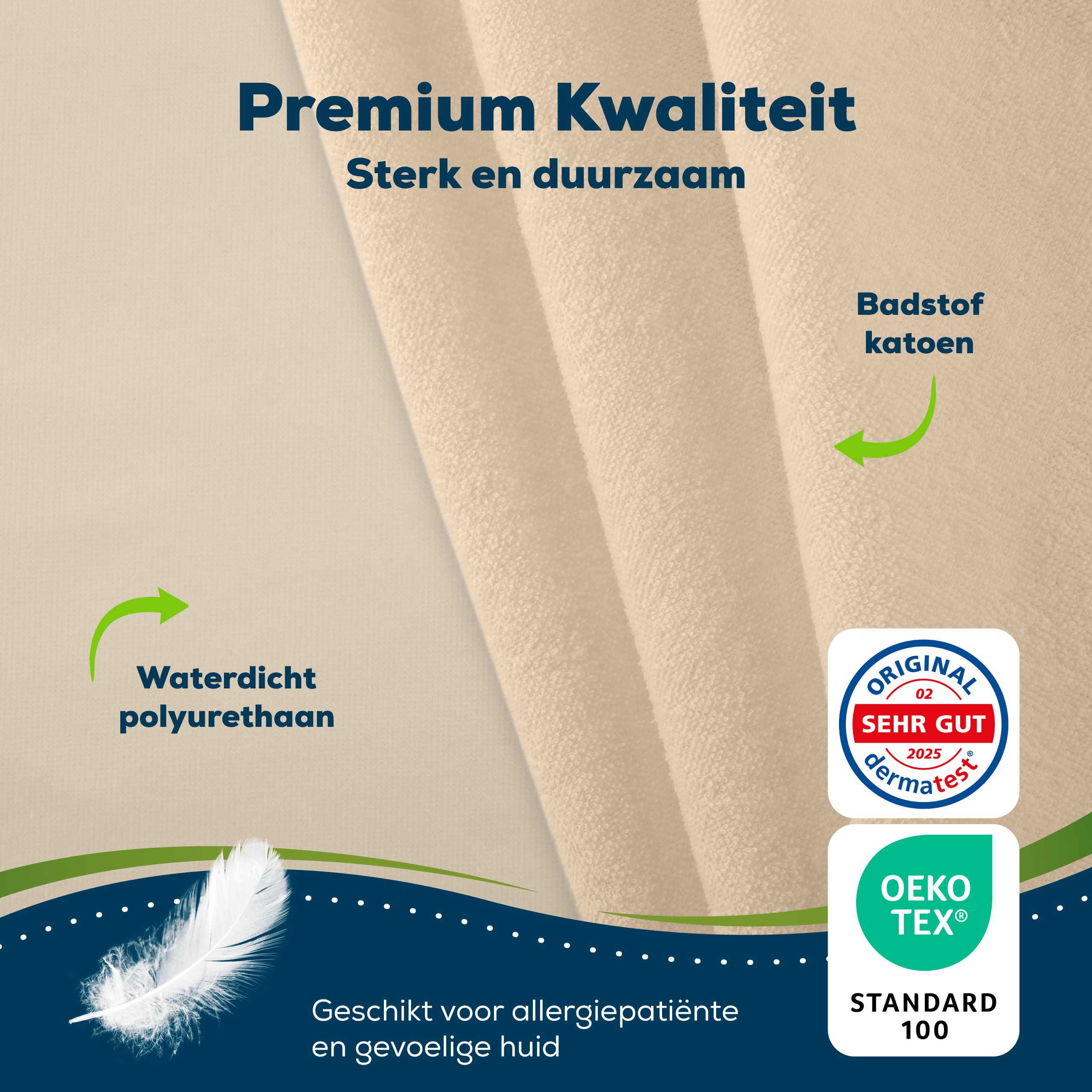 Sensalou hoeslaken 100 x 200 in beige