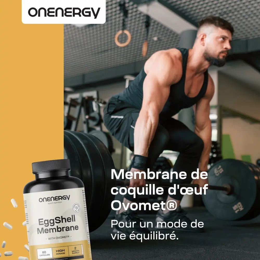 Flacon EggShell Membrane, 60 gélules, voie simple vers la vitalité.