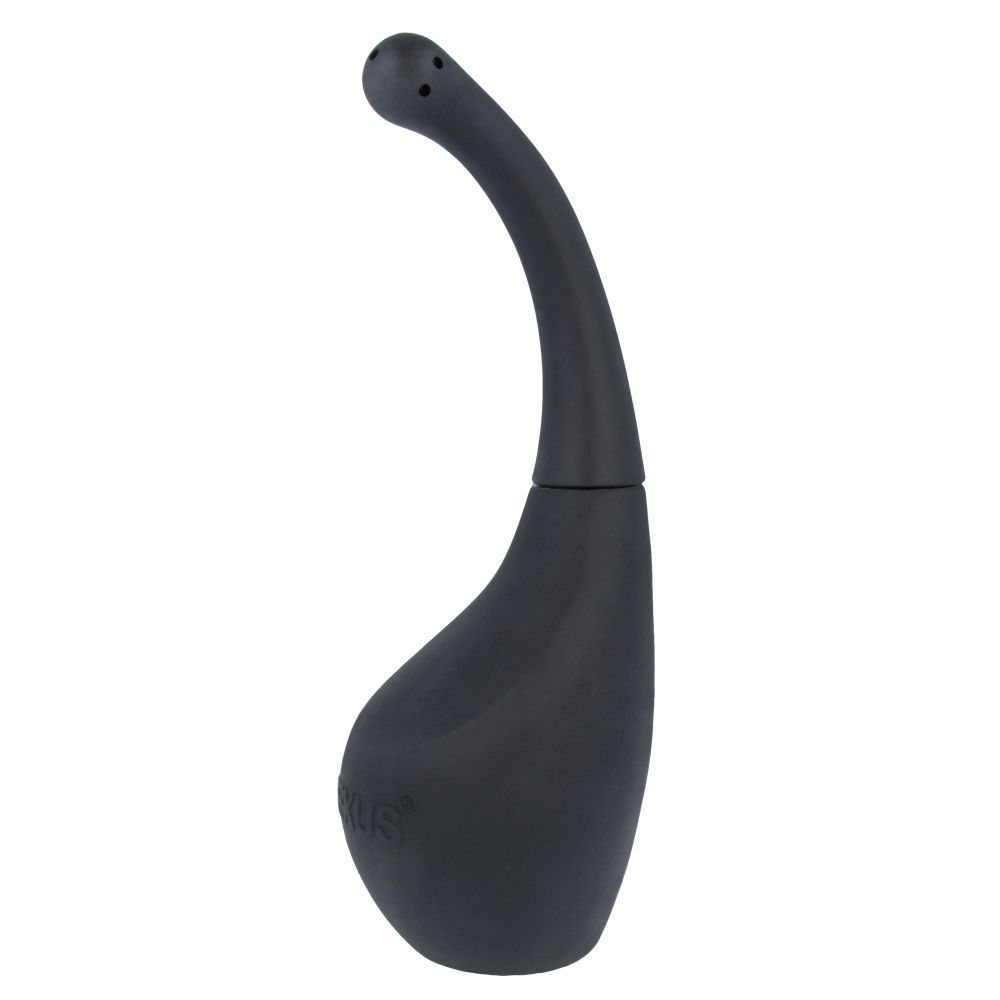 Produit gris foncé ergonomique avec col incurvé et embout arrondi. "NEXUS" est visible sur la base.