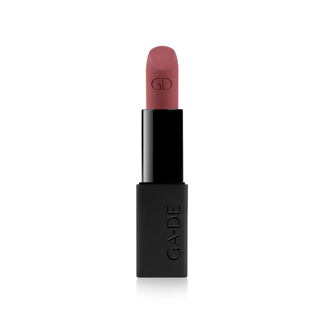 Roze lippenstift. Zwarte huls met GD-logo. Merk GA-DE.