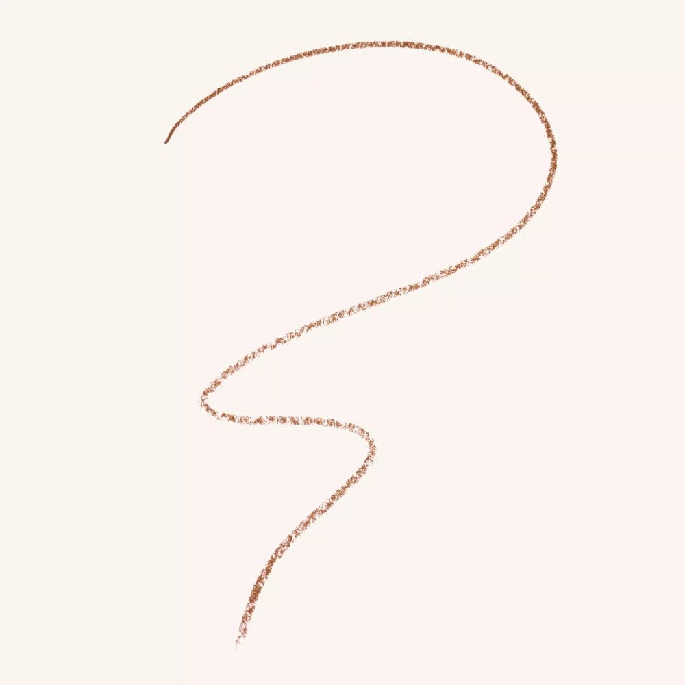 Trait marron sur fond clair. La ligne est incurvée.