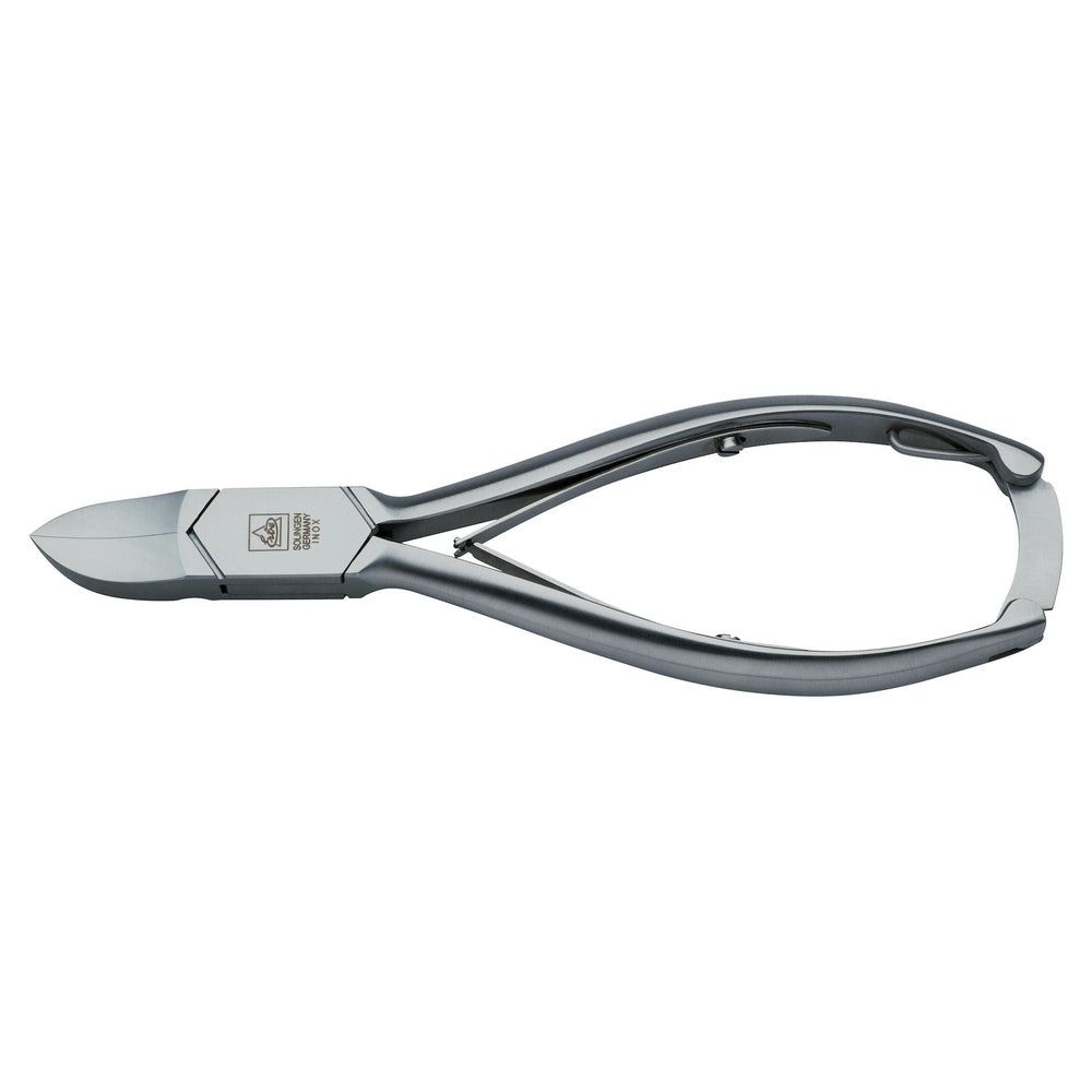 Coupe-ongles argenté. Métal. Marque ERBE Solingen. Poignées et lame profilées.