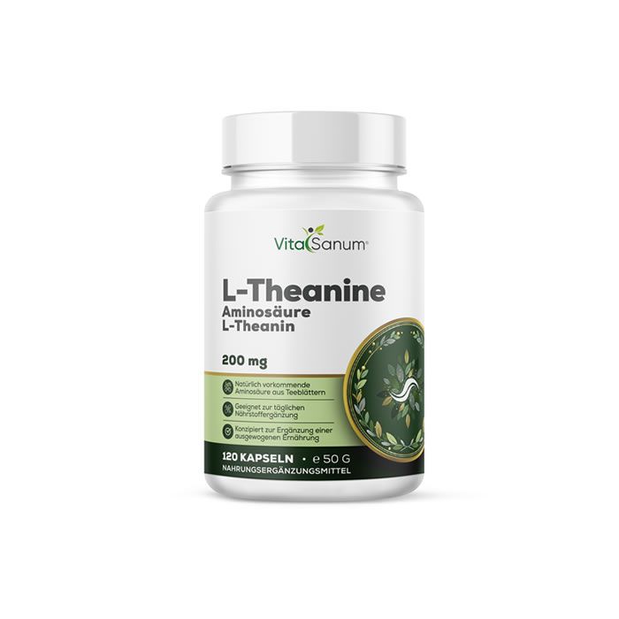 Gélules VitaSanum L-Théanine, 200 mg par gélule, 120 gélules.