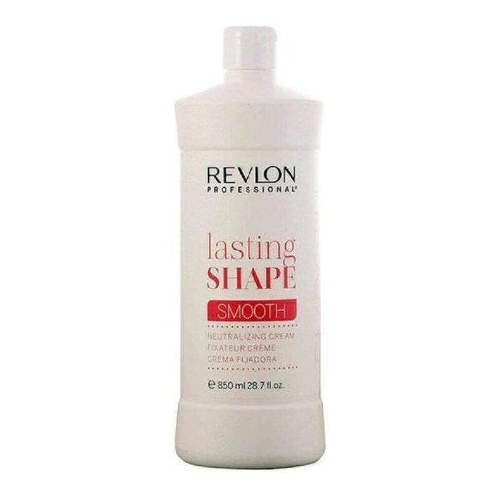 Witte fles met "Revlon Professional" en "lasting SHAPE SMOOTH". Neutraliserende crème.