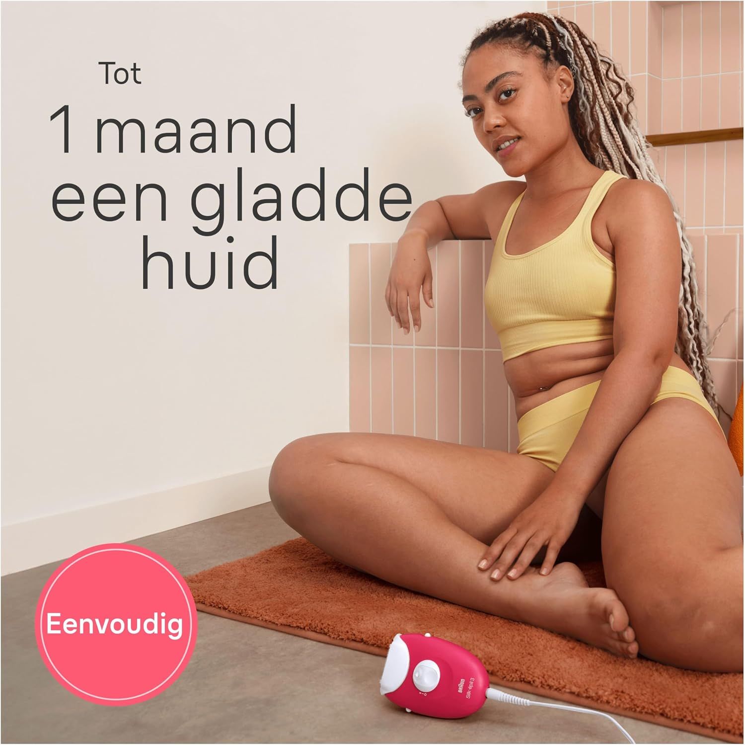 Braun Silk-épil 3 epilator en verpakking. Biedt tot 4 weken gladde huid.
