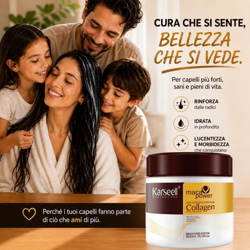 KARSEELL Masque Capillaire au Collagène – Réparation Nutrition et Hydratation