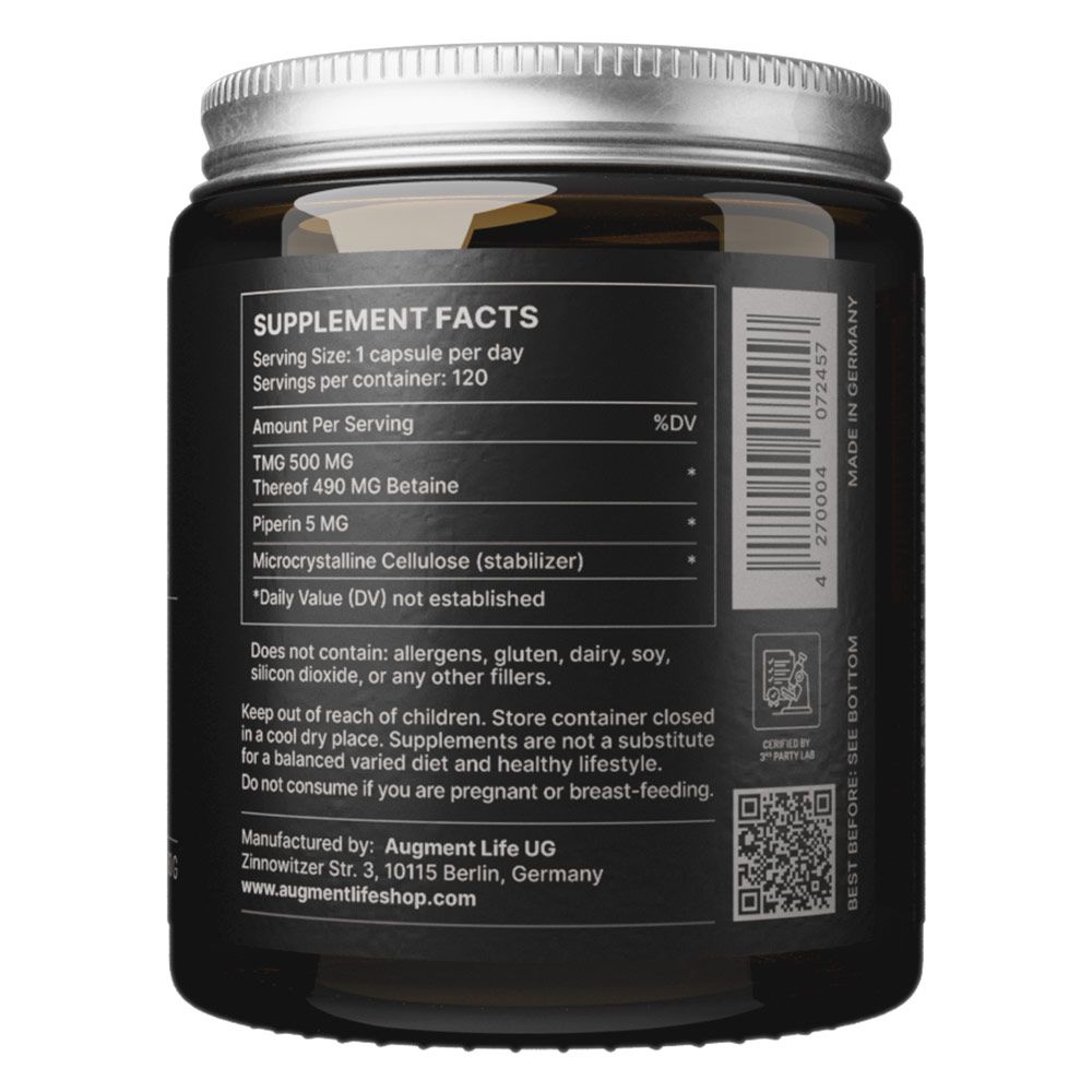 Étiquette d'informations nutritionnelles sur une bouteille en verre brun avec un bouchon argenté. Comprend les faits nutritionnels, les ingrédients et les informations du fabricant.