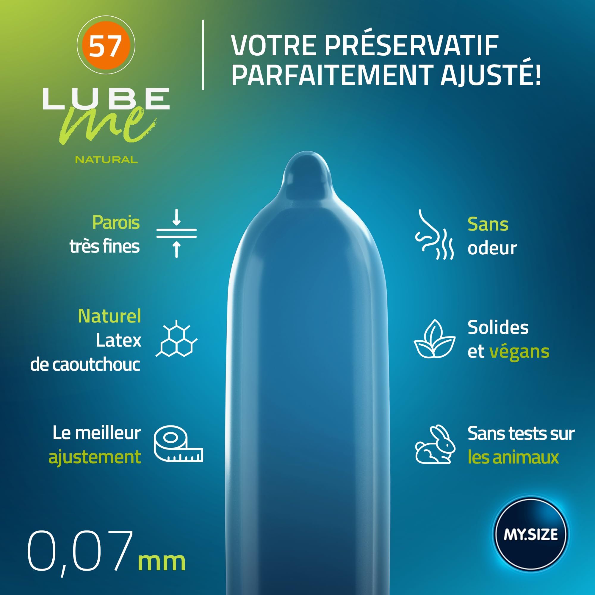 MY.SIZE PRO Préservatifs + LUBE ME Natural + Body Candle Set