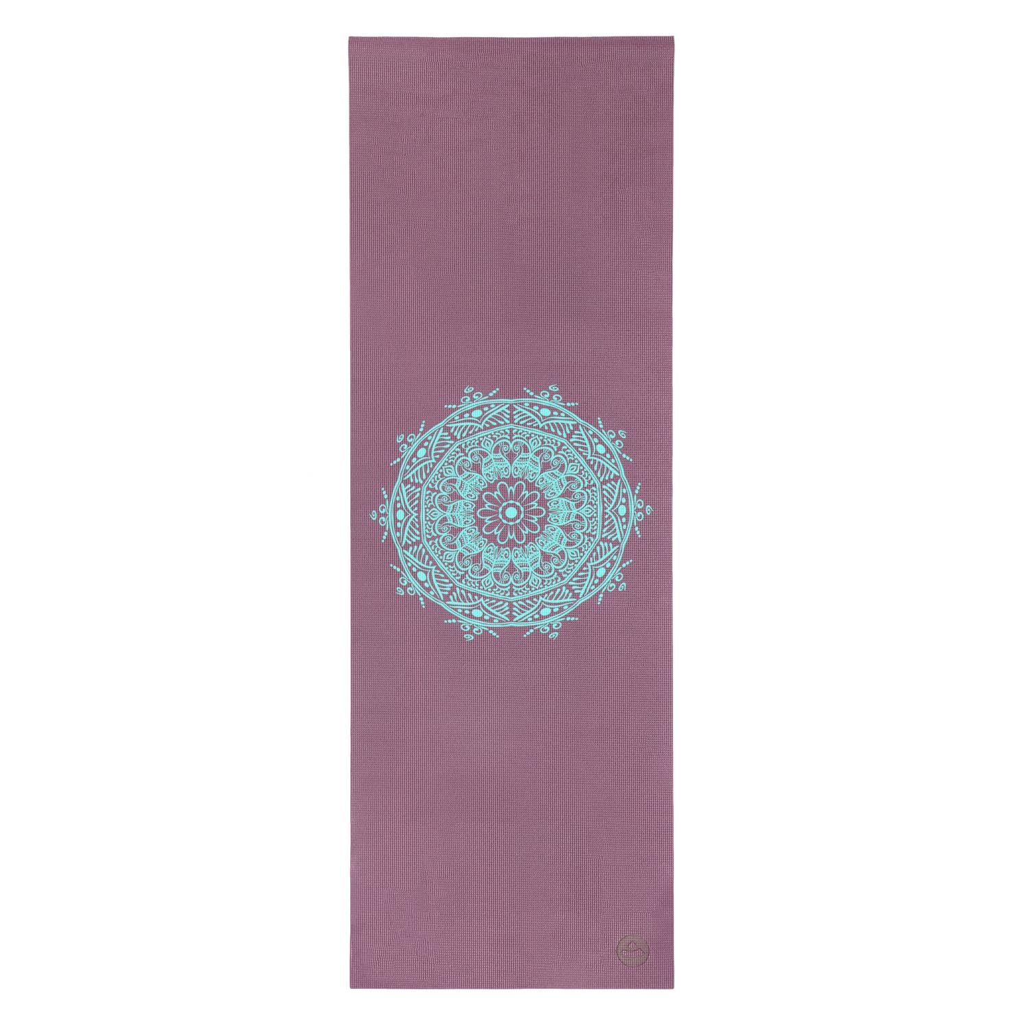 bodhi LEELA Collectie PVC yogamat aubergine/turquoise