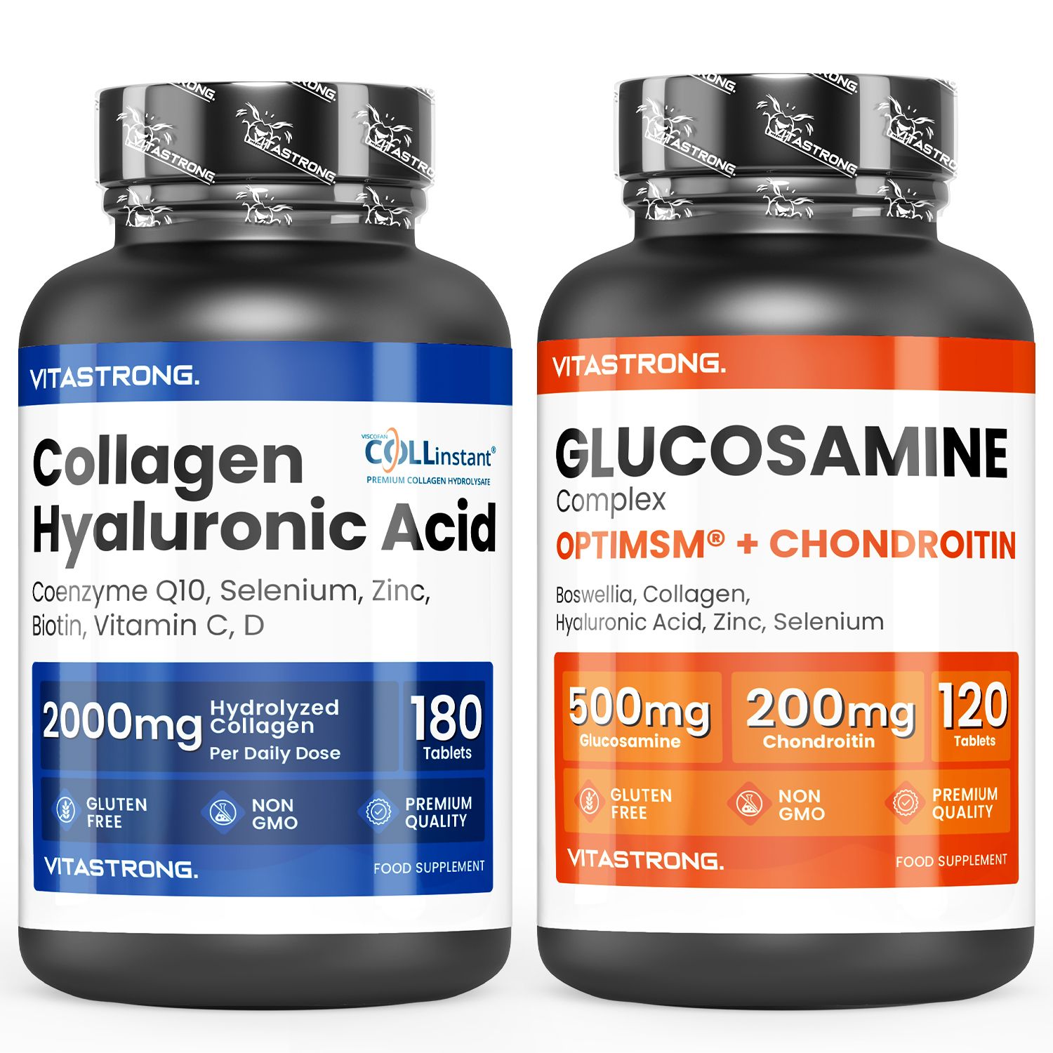 Vitastrong Collagène & Glucosamine, peau et soutien des articulations