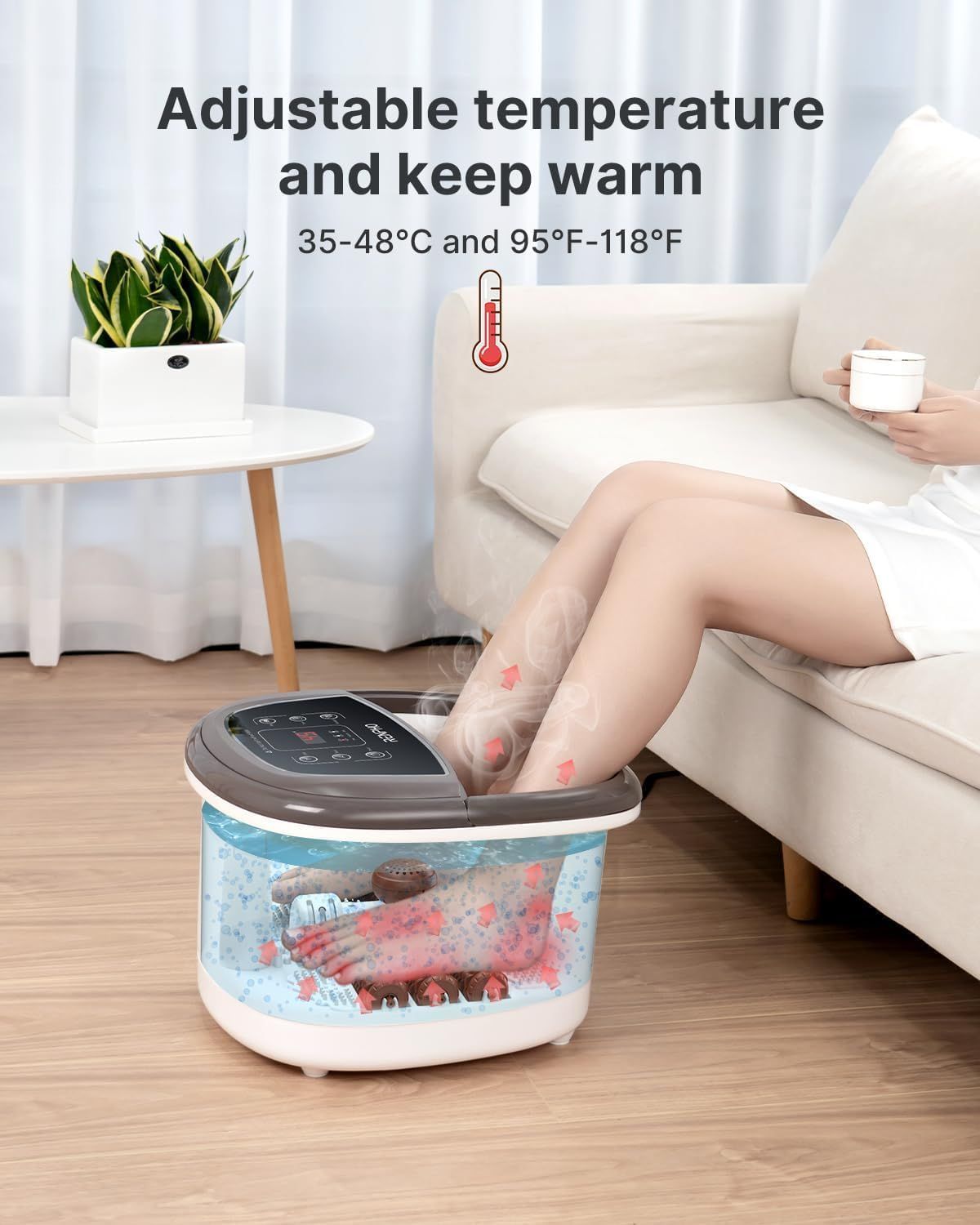 RENPHO Bain de Pieds avec Fonction Massage
