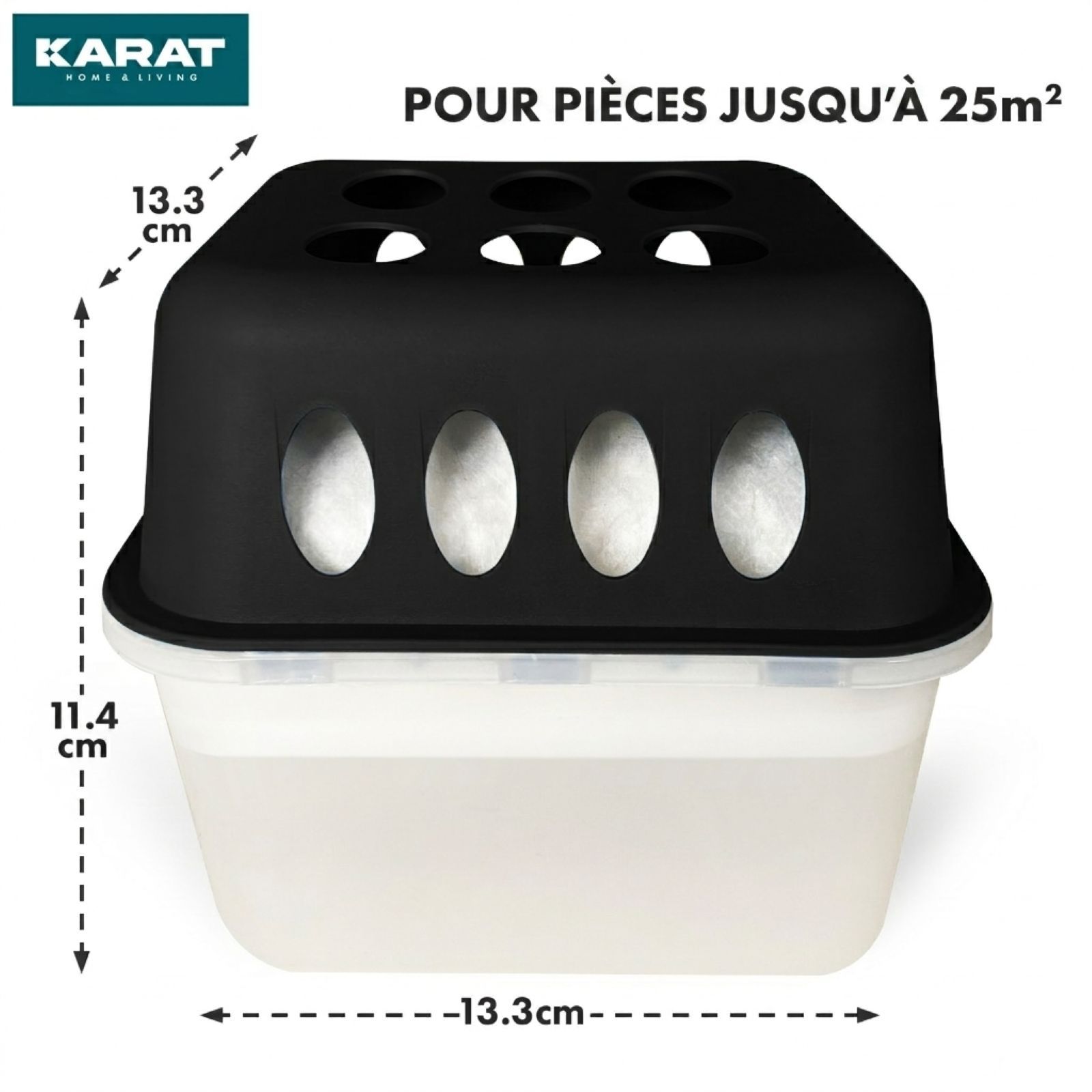 KARAT Déshumidificateur Hava - Déshumidificateur à granulés Noir