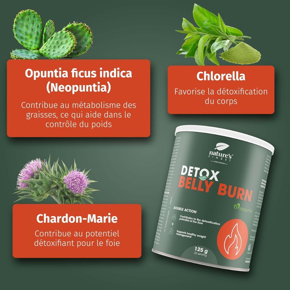 Nature's Finest Detox Belly Burn - Détox, perte de poids & brûleur de graisses