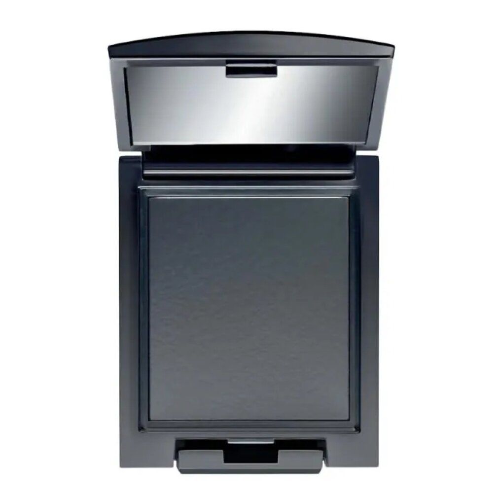 Beauty Box noire ouverte avec miroir et compartiment vide.
