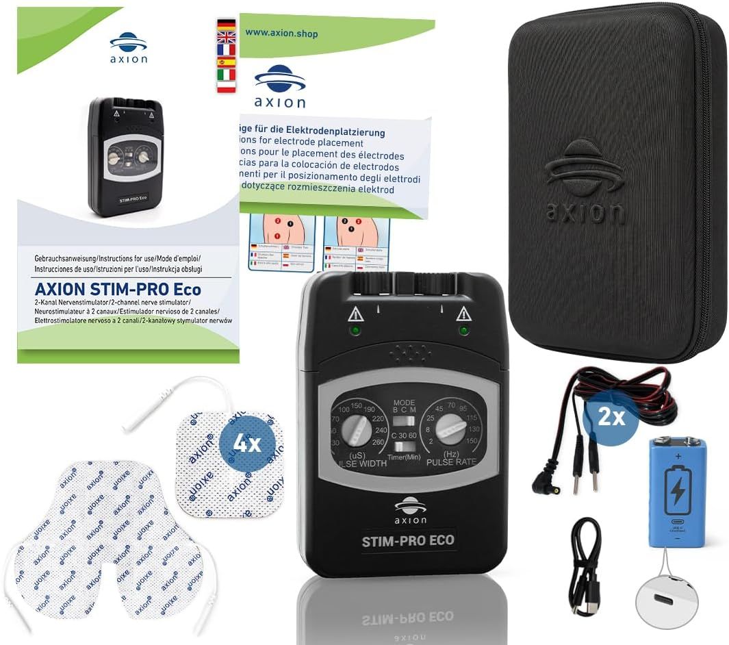 axion® TENS-apparaat STIM-PRO Eco met 9V blok Li-Ion accu