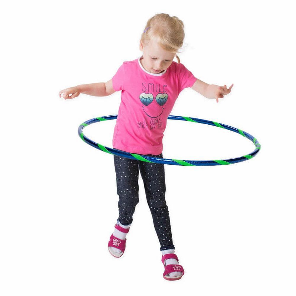 Hoopomania Funny hula hoop enfant | Ø 70 cm | Bleu-Vert