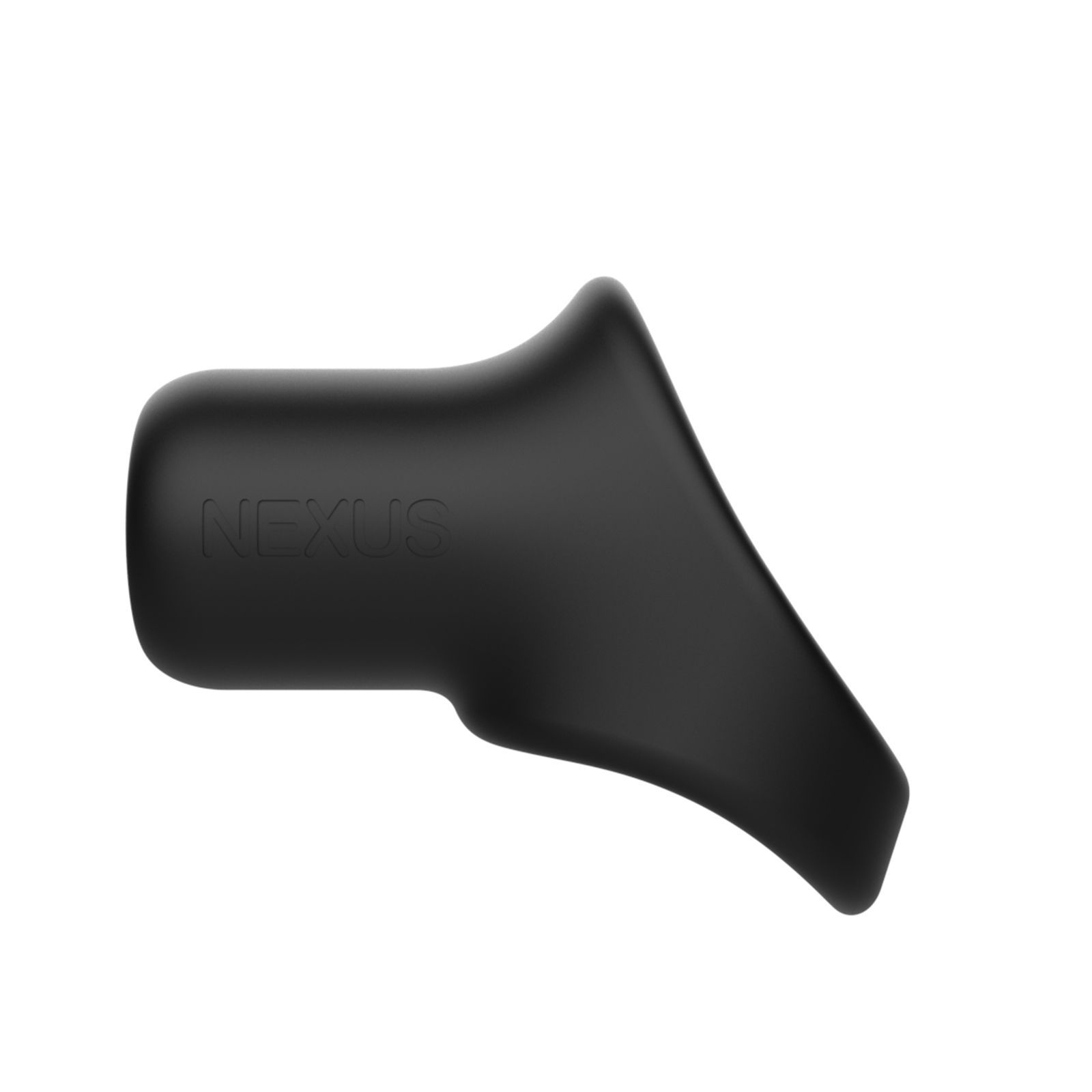 Zwart, ergonomisch gevormd product met "NEXUS" erop.