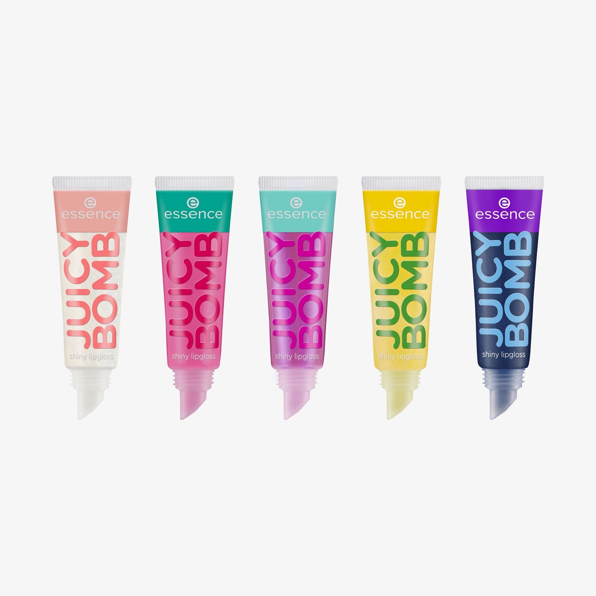 Essence, JUICY BOMB shiny lipgloss set 02