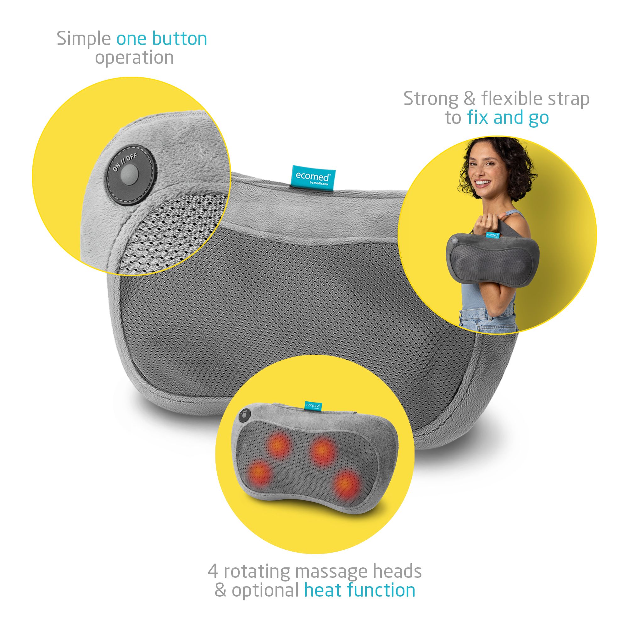 ecomed by medisana MC-25E Shiatsu-massagekussen