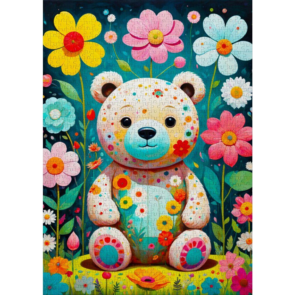 enjoy puzzle ours fleur 1000 pièces