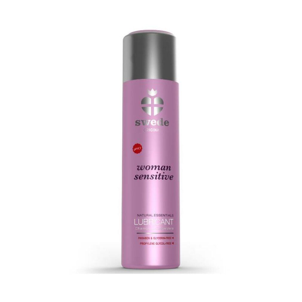 Swede Original Lubricant Woman Sensitive fles met zilveren dop.