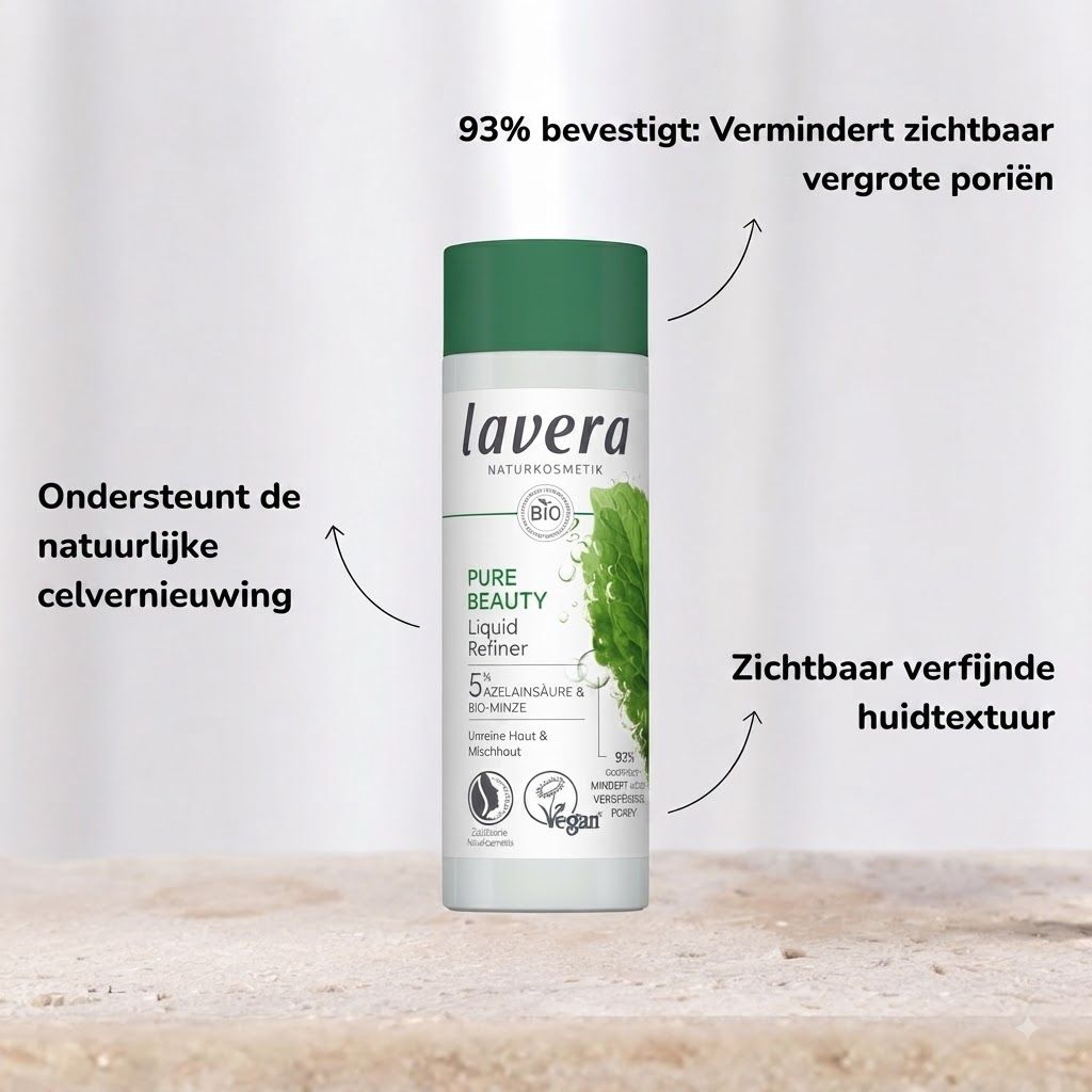 lavera Pure Beauty Vloeibare poriënverfijner 5% azelaïnezuur & munt