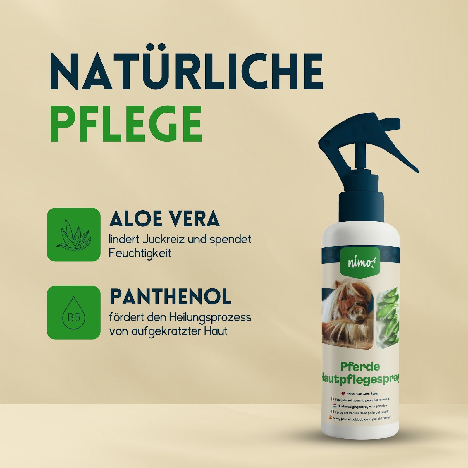 nimo® spray de soin pour la peau des chevaux