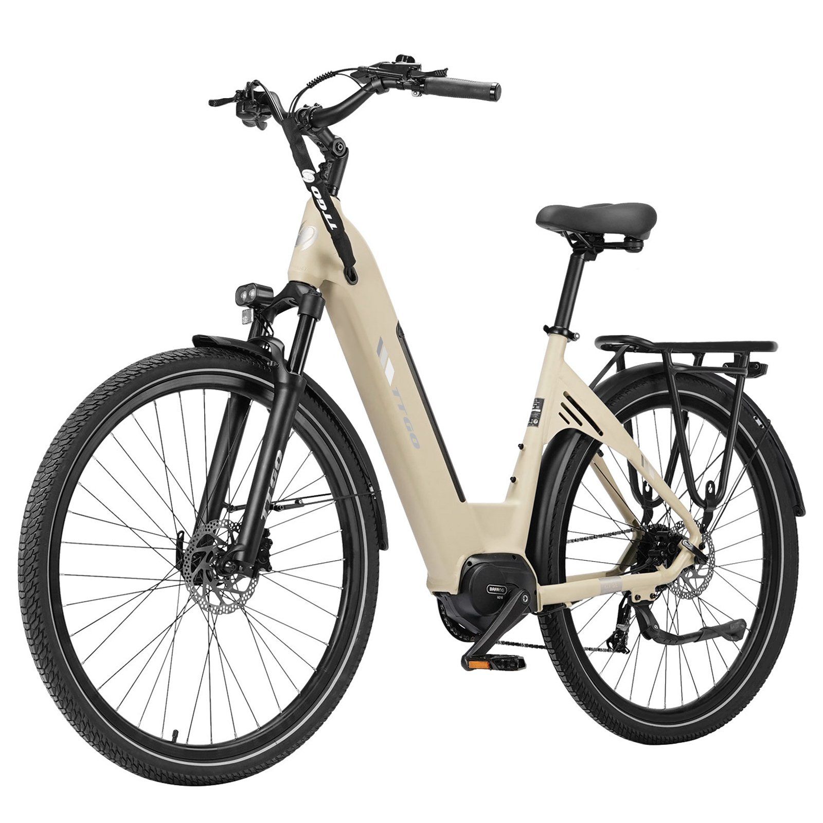 TTGO C7 SE Vélo électrique, 36 V 18 Ah, grande autonomie, avec moteur central Bafang