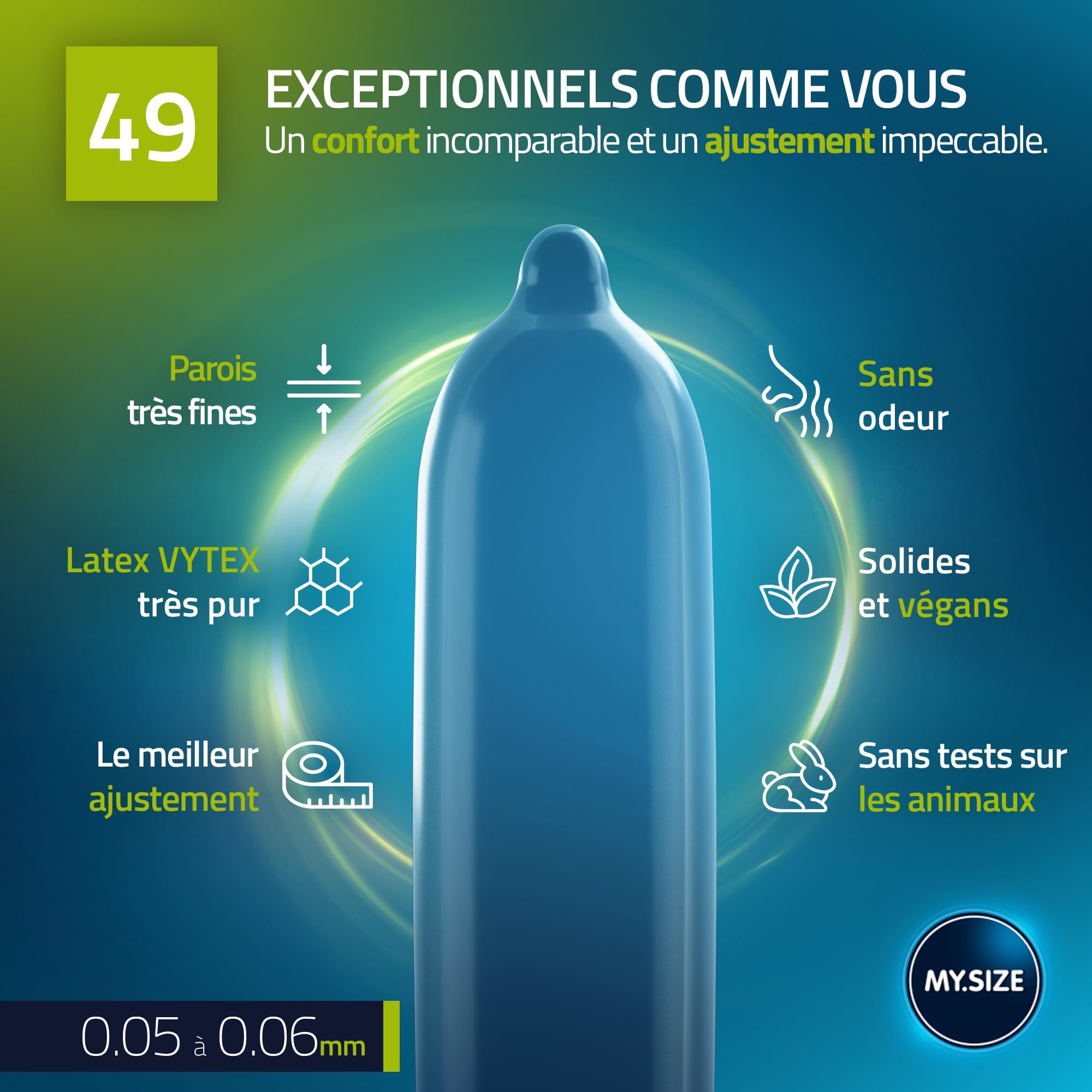 Pack de préservatifs My.Size PRO, 36 pièces, taille 49mm.