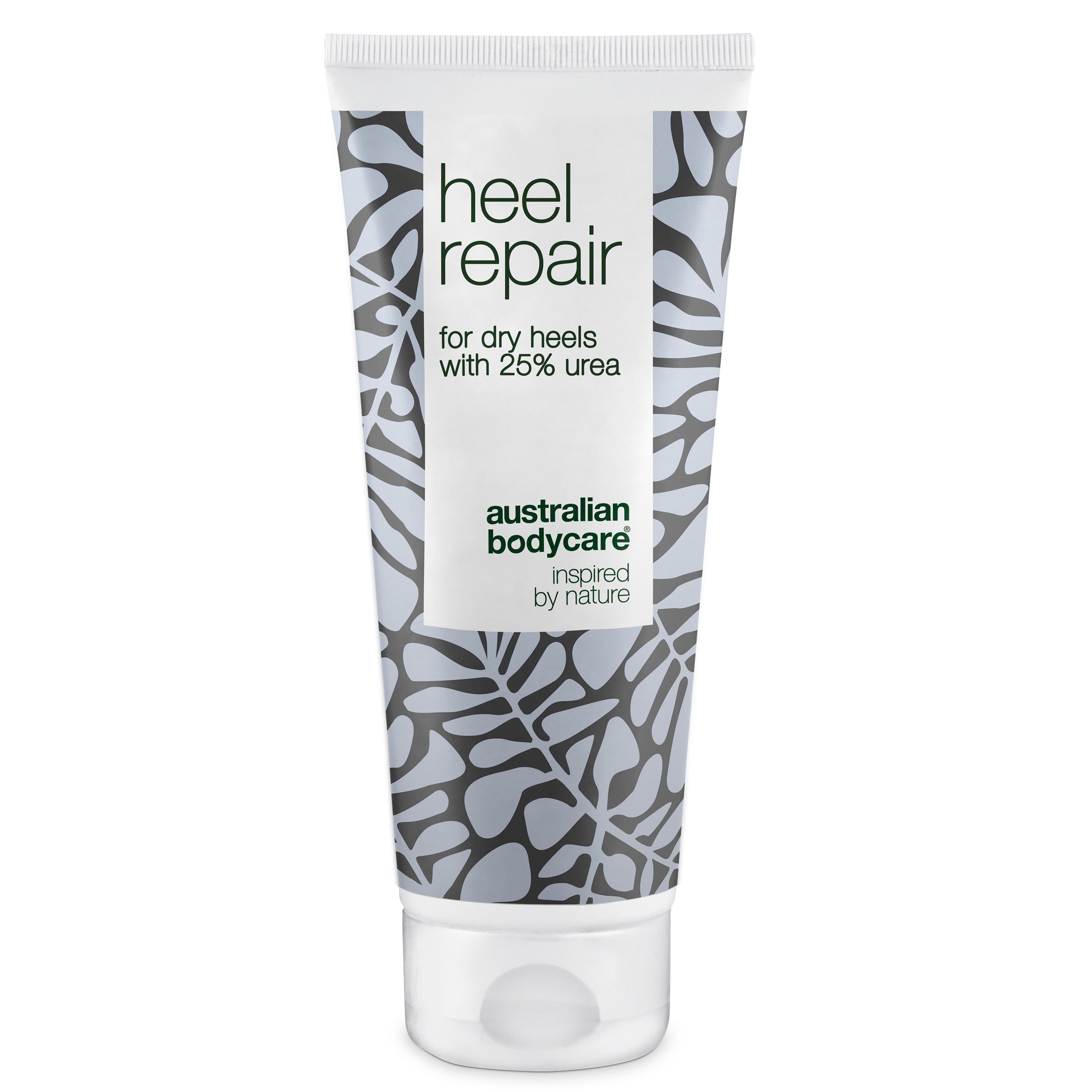Tube Heel Repair crème voor droge hielen met 25% ureum. Merk: Australian Bodycare.