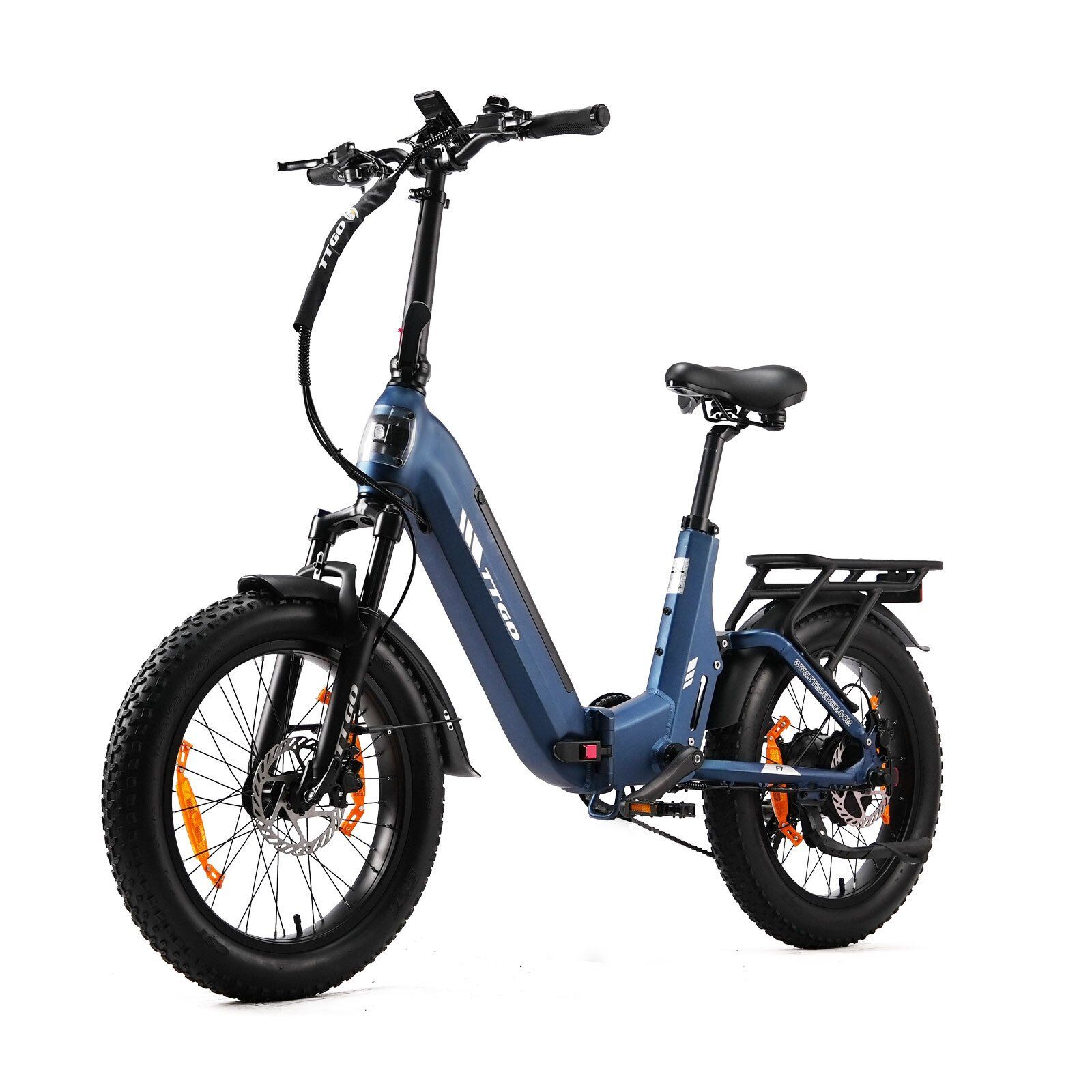 TTGO F7 Vélo électrique pliant, batterie 48 V 15 Ah, freins à disque hydrauliques