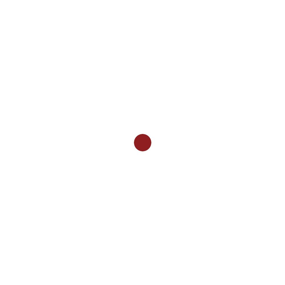 Point rond rouge foncé sur fond blanc.