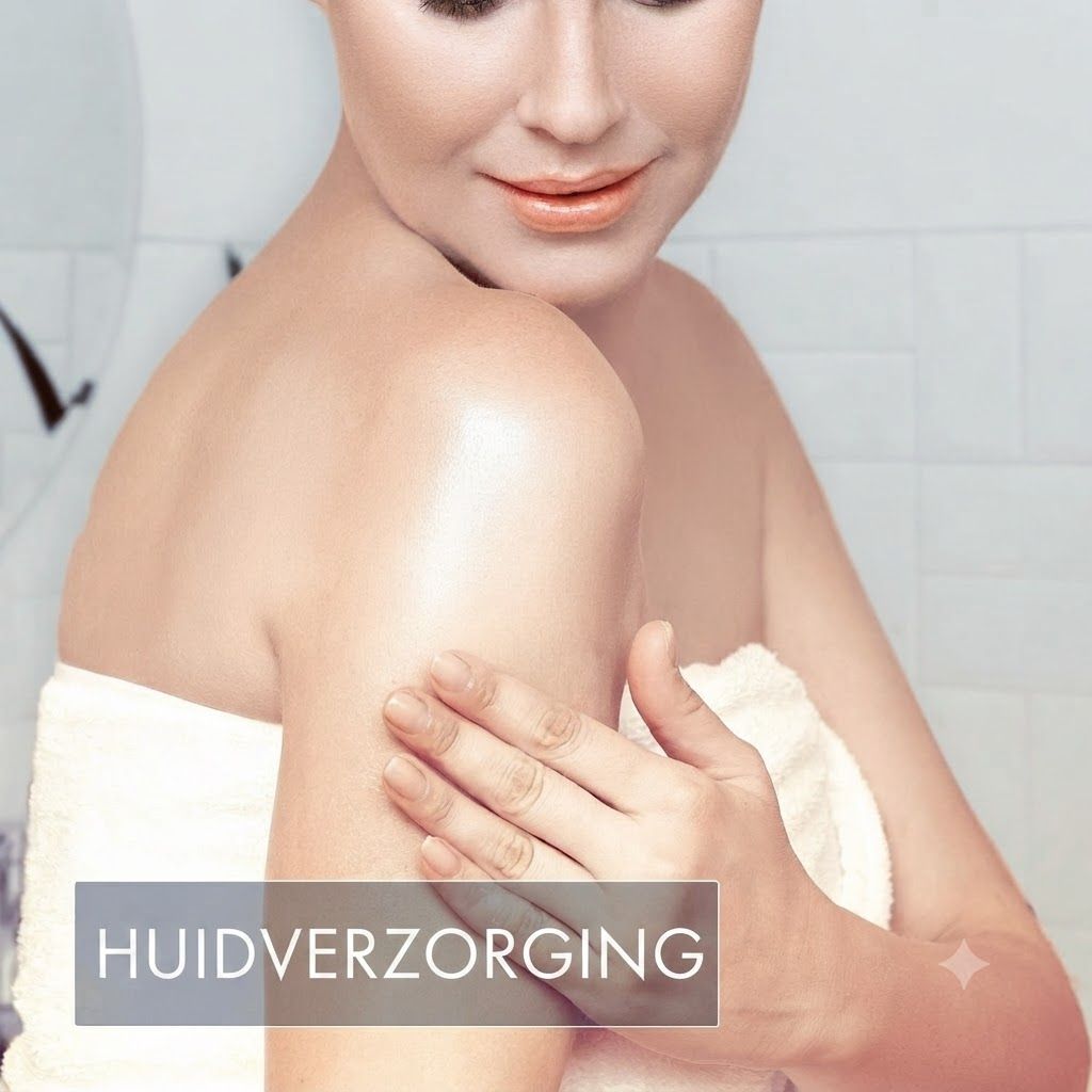 Een vrouw brengt lotion aan op haar arm voor huidverzorging.