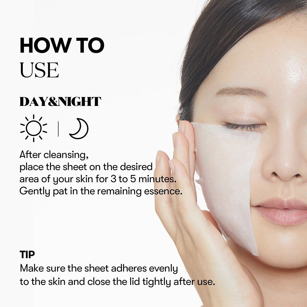 Gebruik VT Cosmetics Cica Skin Pack doekjes: 3-5 minuten op de huid.
