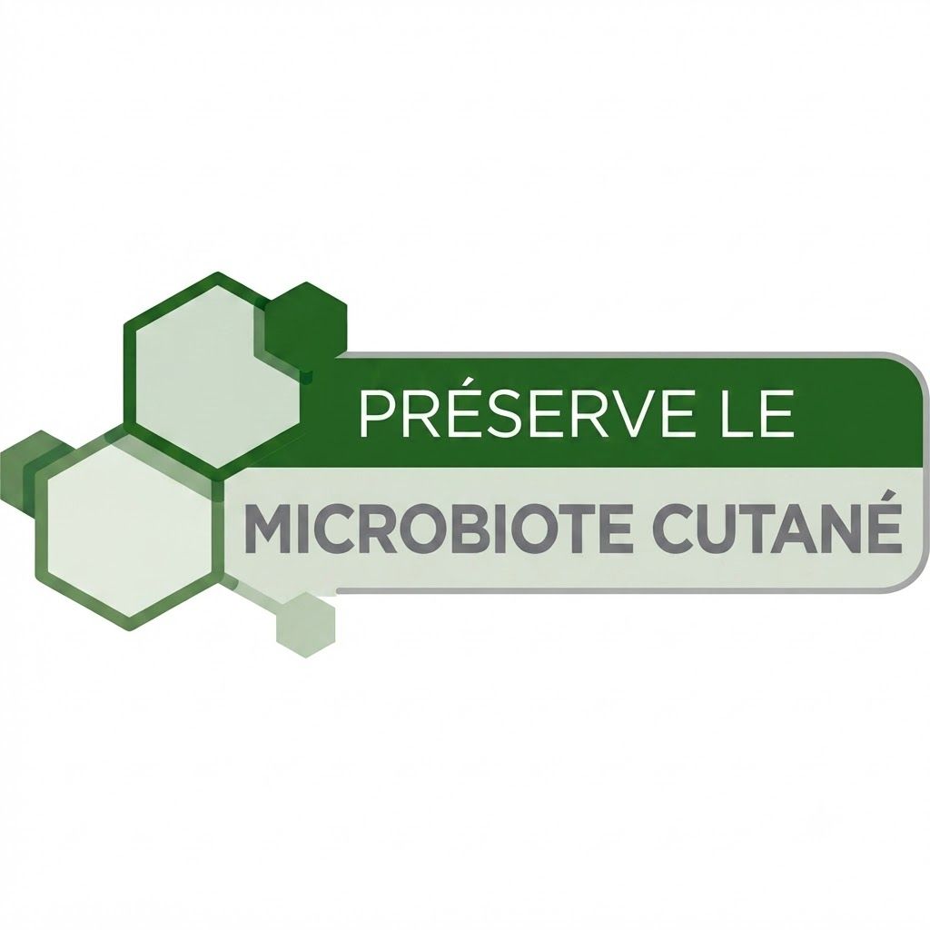 Pochette de recharge pour émulsion lavante, 400ml, avec sceau 'Sans micro-plastique'.