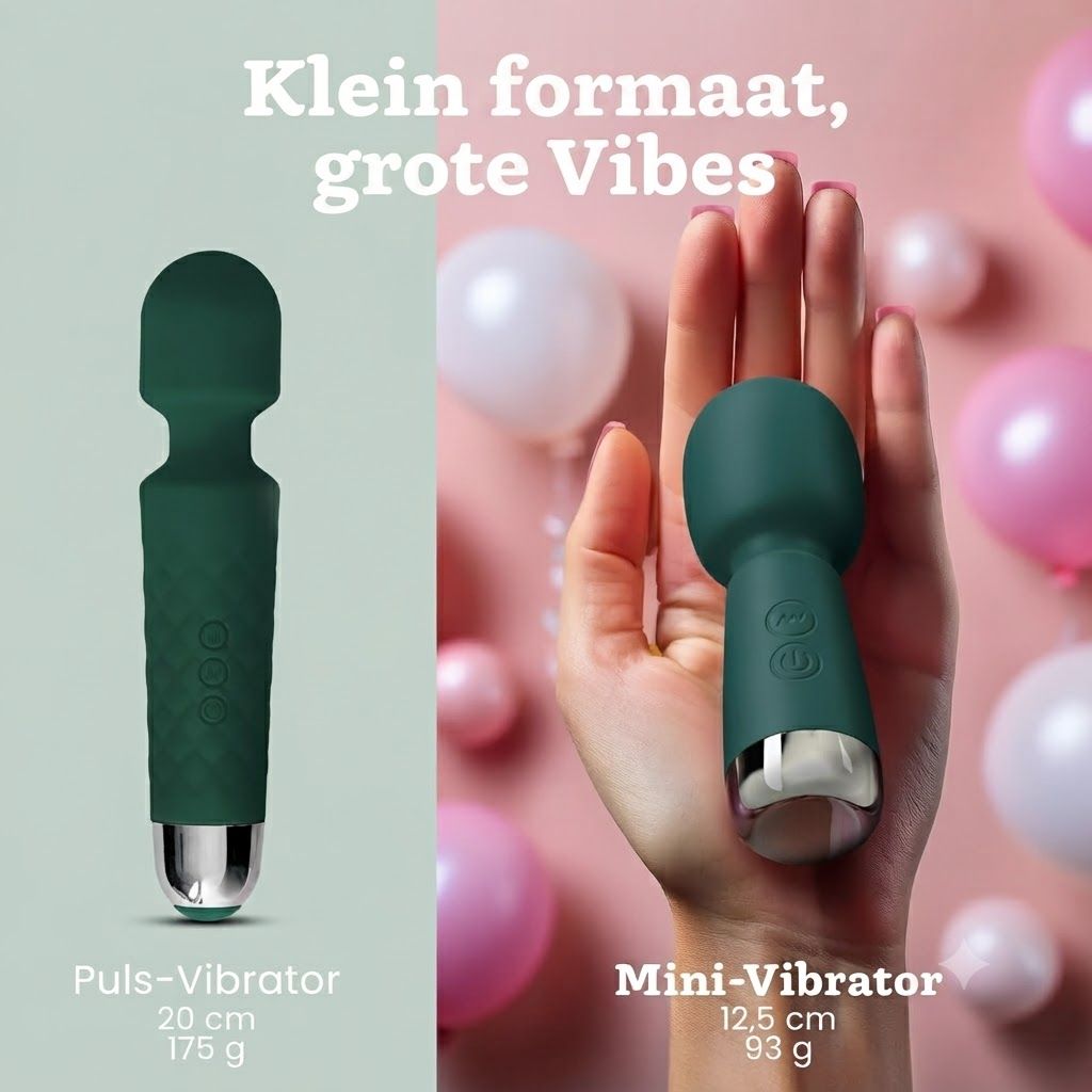 Donkergroene pulsator, 20 cm lang, 175 g, met zilveren punt en geribbeld patroon.