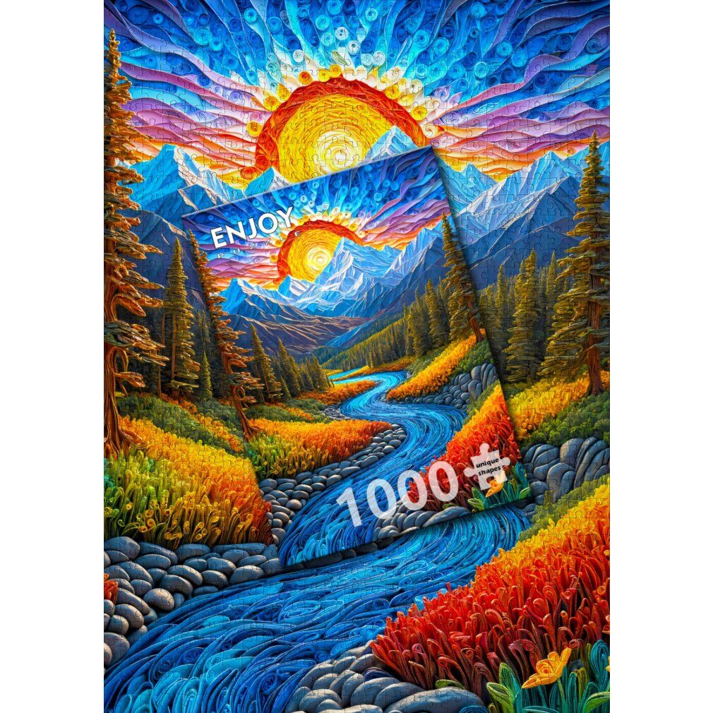 enjoy Puzzle Lever de soleil üsur le paysage 1000 pièces