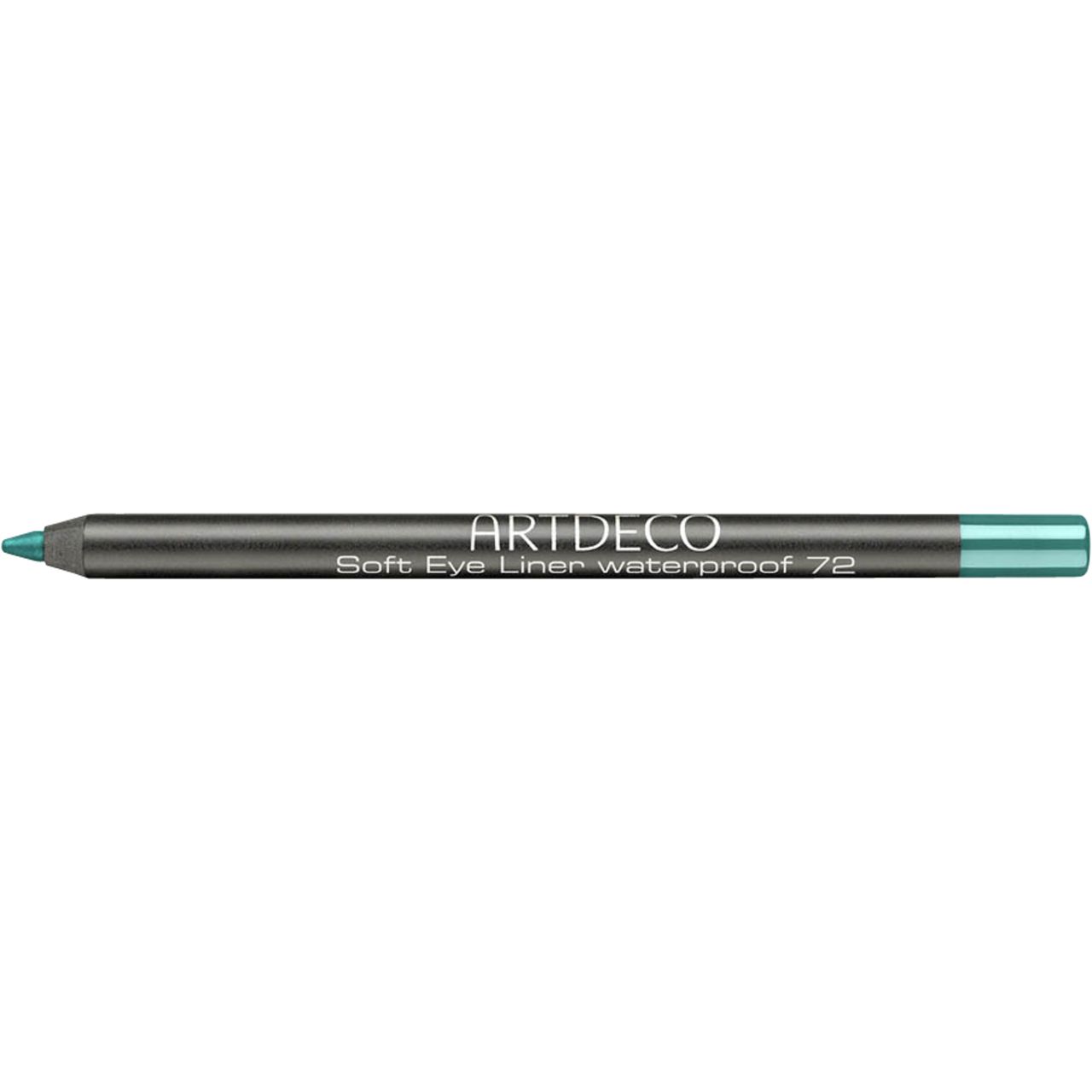 Crayon Artdeco Soft Eye Liner Waterproof 72 turquoise. Corps noir, texte blanc.