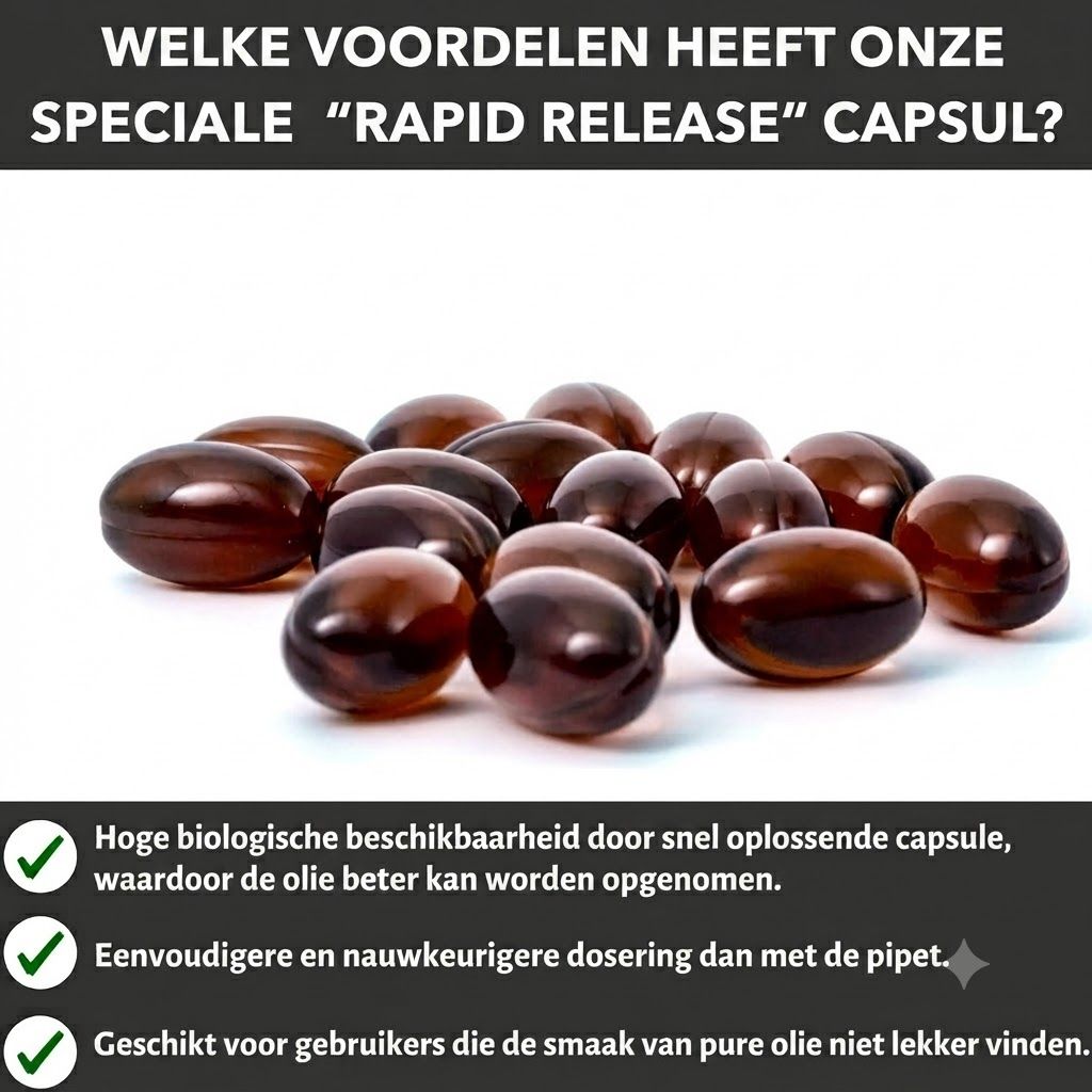 Een groep bruine, ovale capsules.